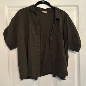 Eileen Fisher 100% Linen Medium Top